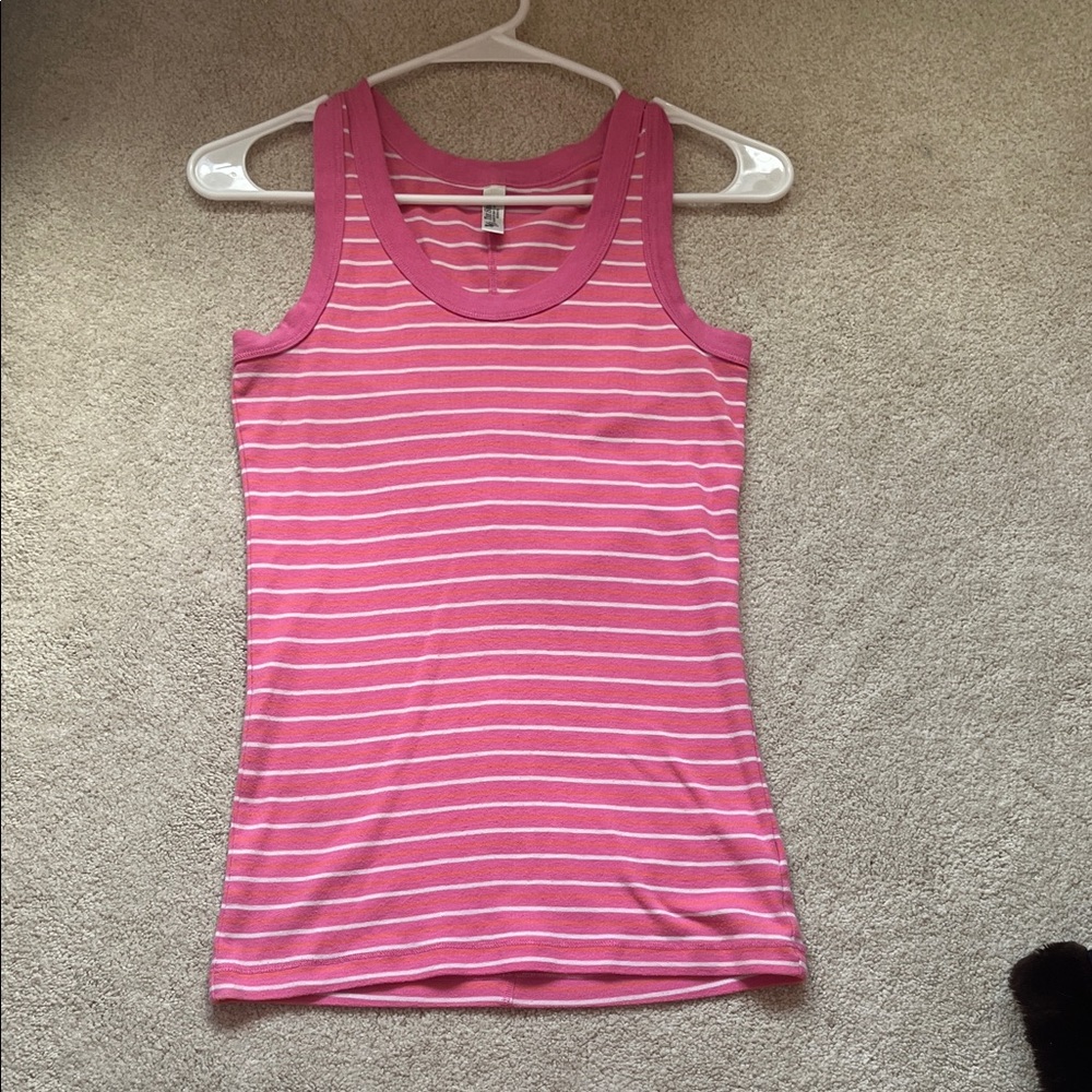 Pink Striped Tank Top